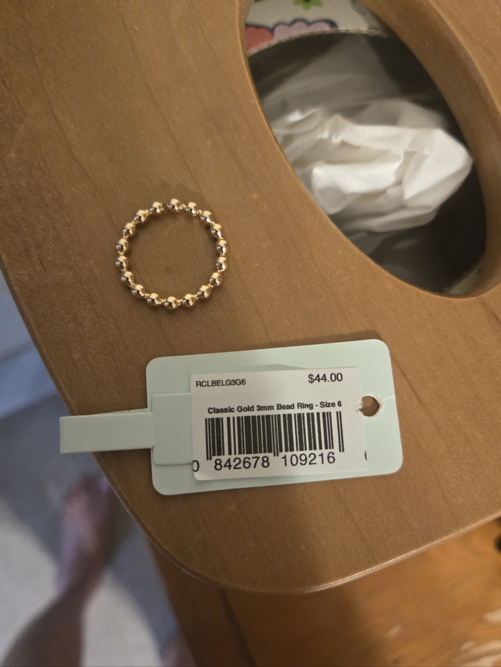Enewton Classic Gold 3mm Bead Ring - Size 6
